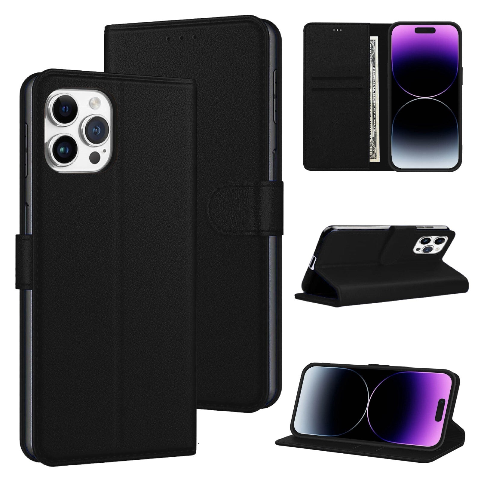 Case For iPhone 17 16 Pro Max Plus 15 14 13 12 Min 11 XR 8 7 Leather Flip Wallet