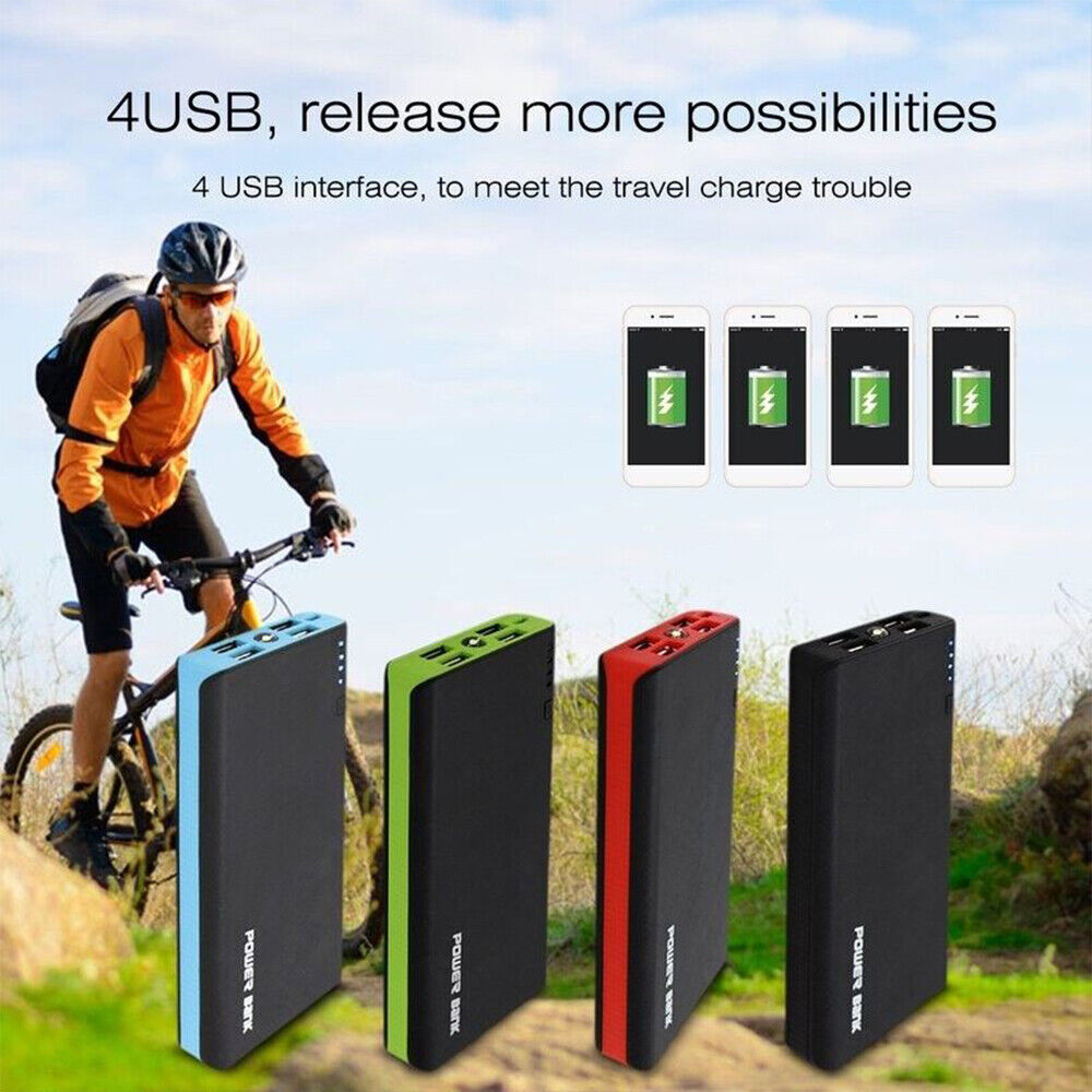 9000000mAh Power Bank 4 USB LED Fast Charger Battery Pack for Mobile Phone