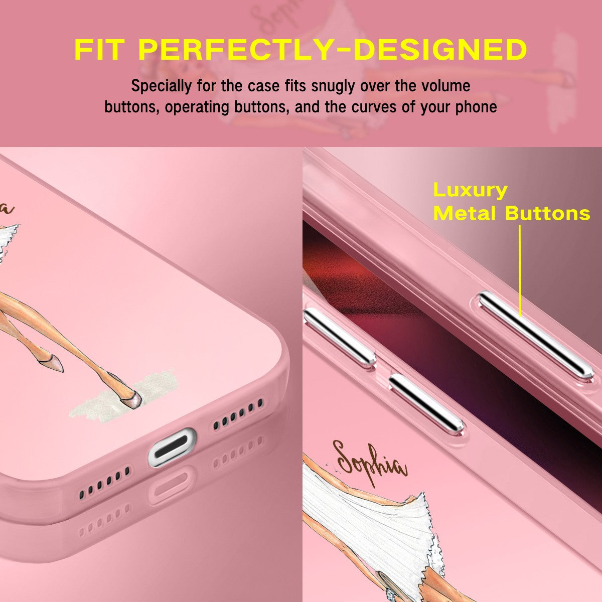 IPhone Case For iPhone 16 Pro 14 15 Pro Max 17e Customized Fashion Girls Cover