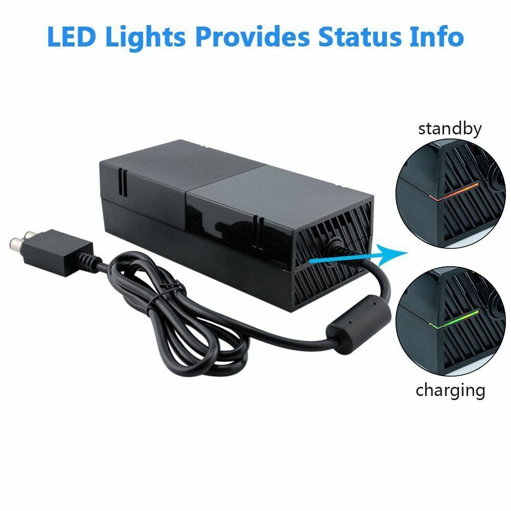 For XBOX ONE Power Supply Brick Console With AC Adapter UK Power Cable Charger