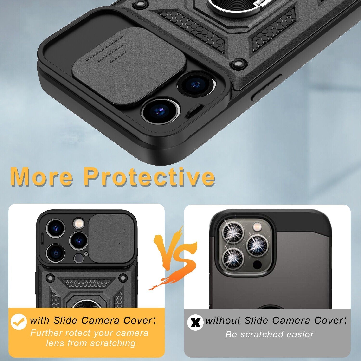 Shockproof Ring Stand Armor Case For iPhone