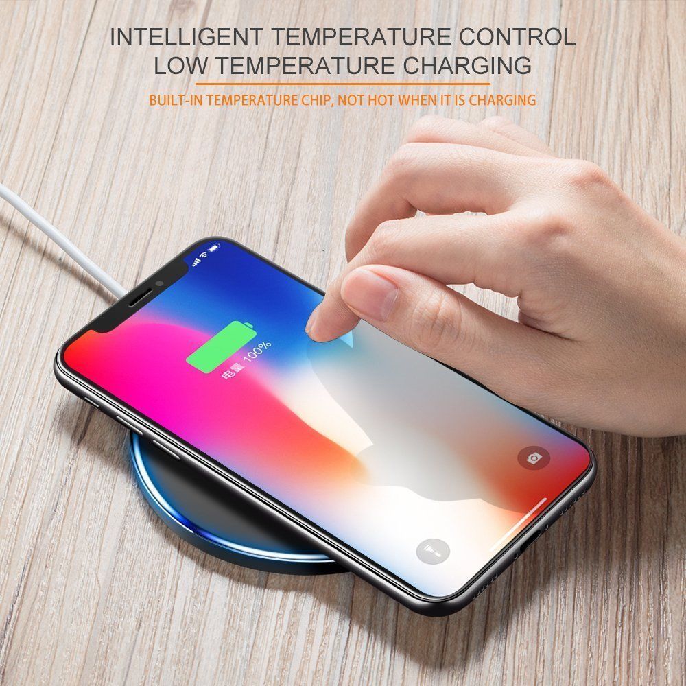 Fast Wireless Charger Charging Pad For Apple & Samsung