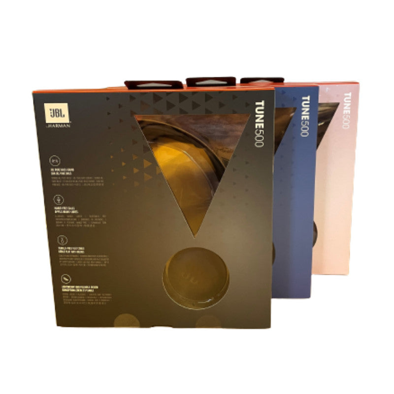 JBL Tune 500 Wired Headphones On-Ear Pure Bass with Remote & Mic - 4 Colours