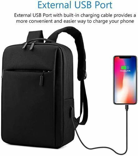 Laptop backpack case up to 15.6" USB charging port Anti Theft