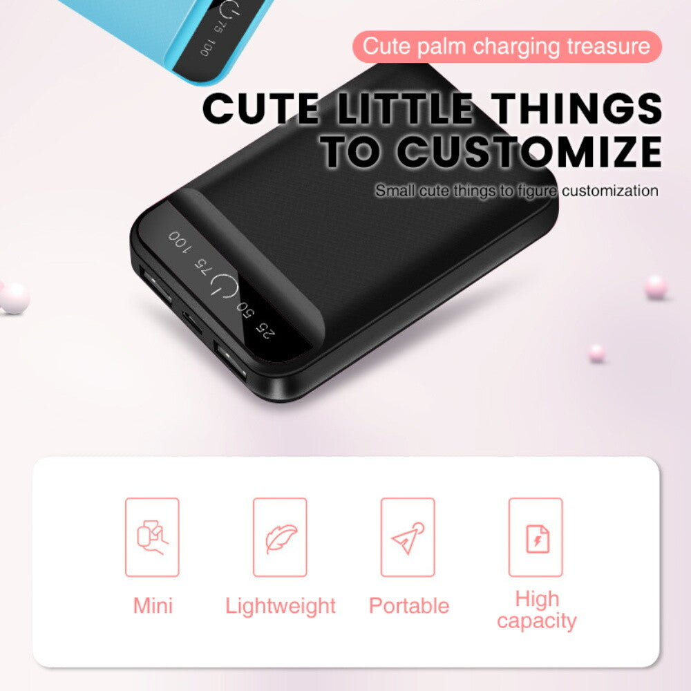 9000000mAh Power Bank Fast Charger Battery Pack Portable 2 USB For Mobile Phone
