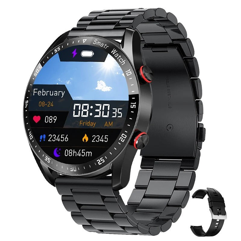 Mens Smart Watch Call Laser Health Blood Pressure Fitness Sports