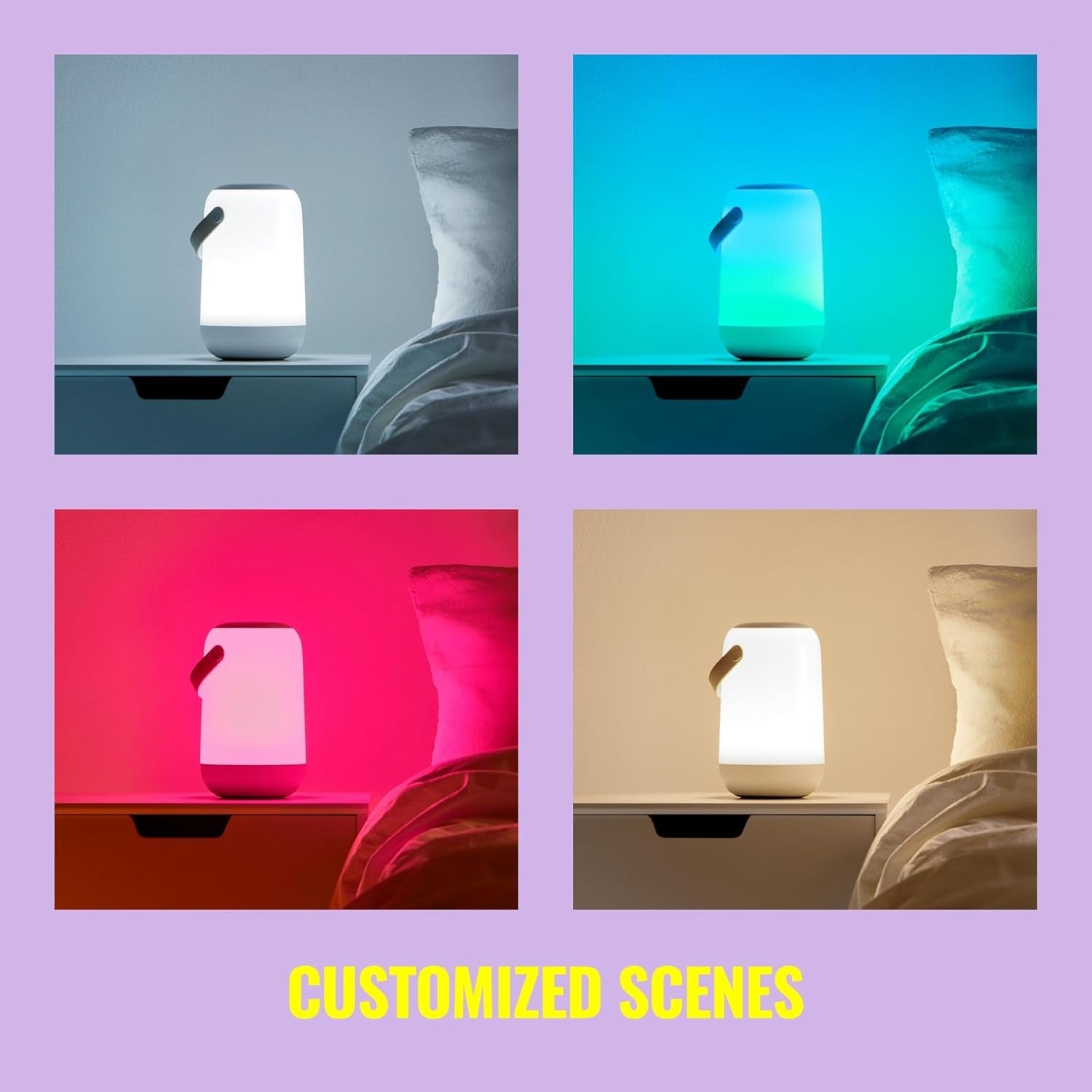 WiZ Mobile Colour Smart LED Table Lamp WiFi App Control Indoor UK Plug