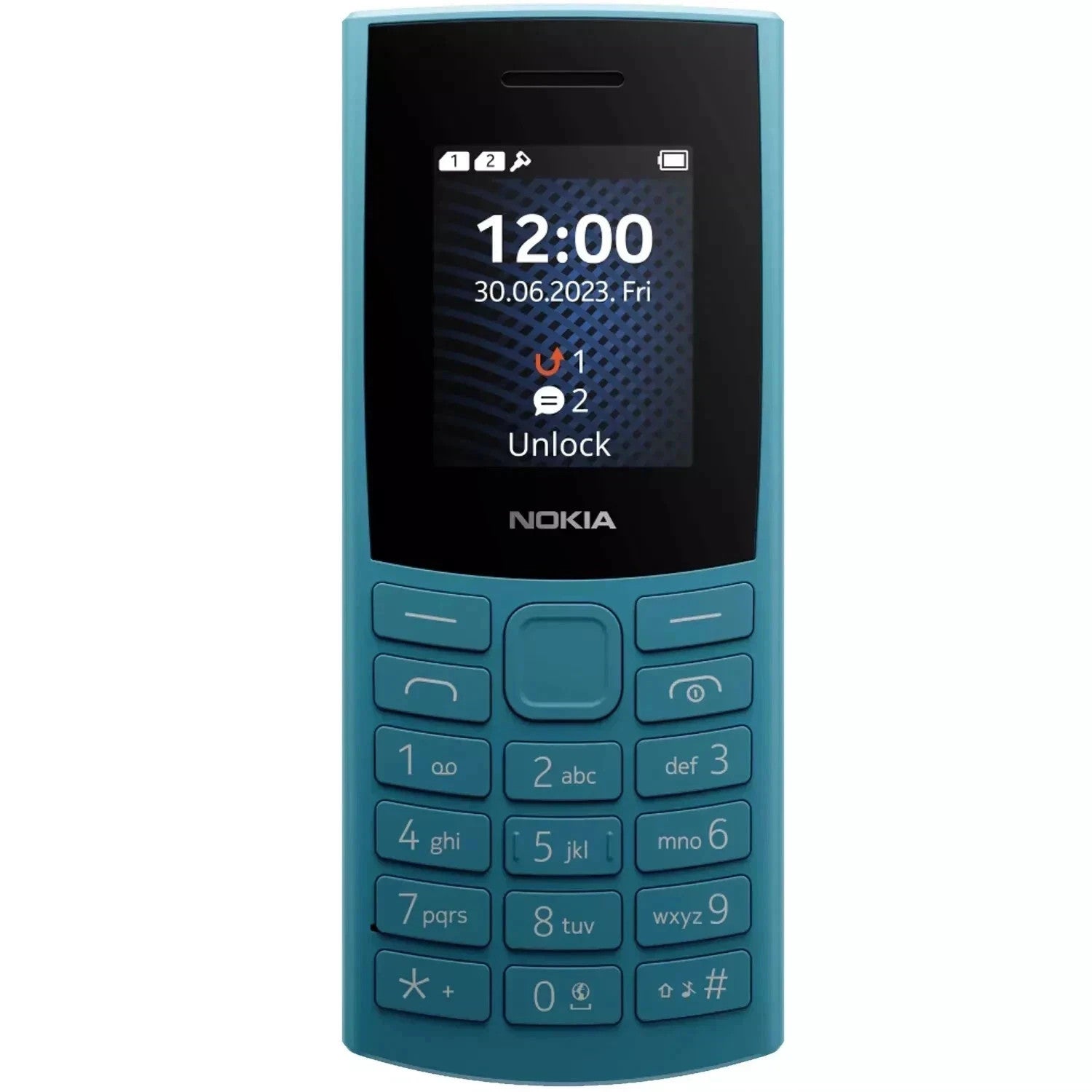 Nokia 105 Mobile 2024 Model Phone SIM-Free Unlocked Dual SIM Black Genuine Green