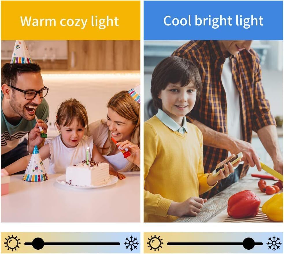 E27 WiFi Colour Changing Smart Light Bulbs Works with Alexa, Google & Homekit