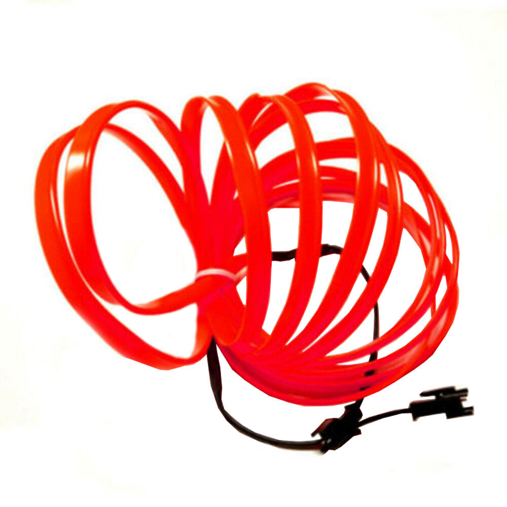 5m Red LED Car Interior Decorative Atmosphere Wire Strip Light Accessories US