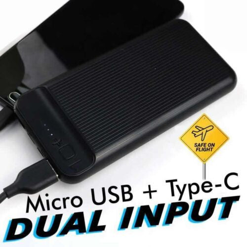 10000mAh Power Bank Portable Fast Charger Pack Battery 2 USB for Mobile Phone