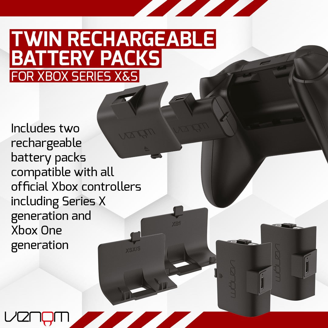 Xbox Rechargeable Battery Pack Twin Set for Xbox Series X Series S Xbox One