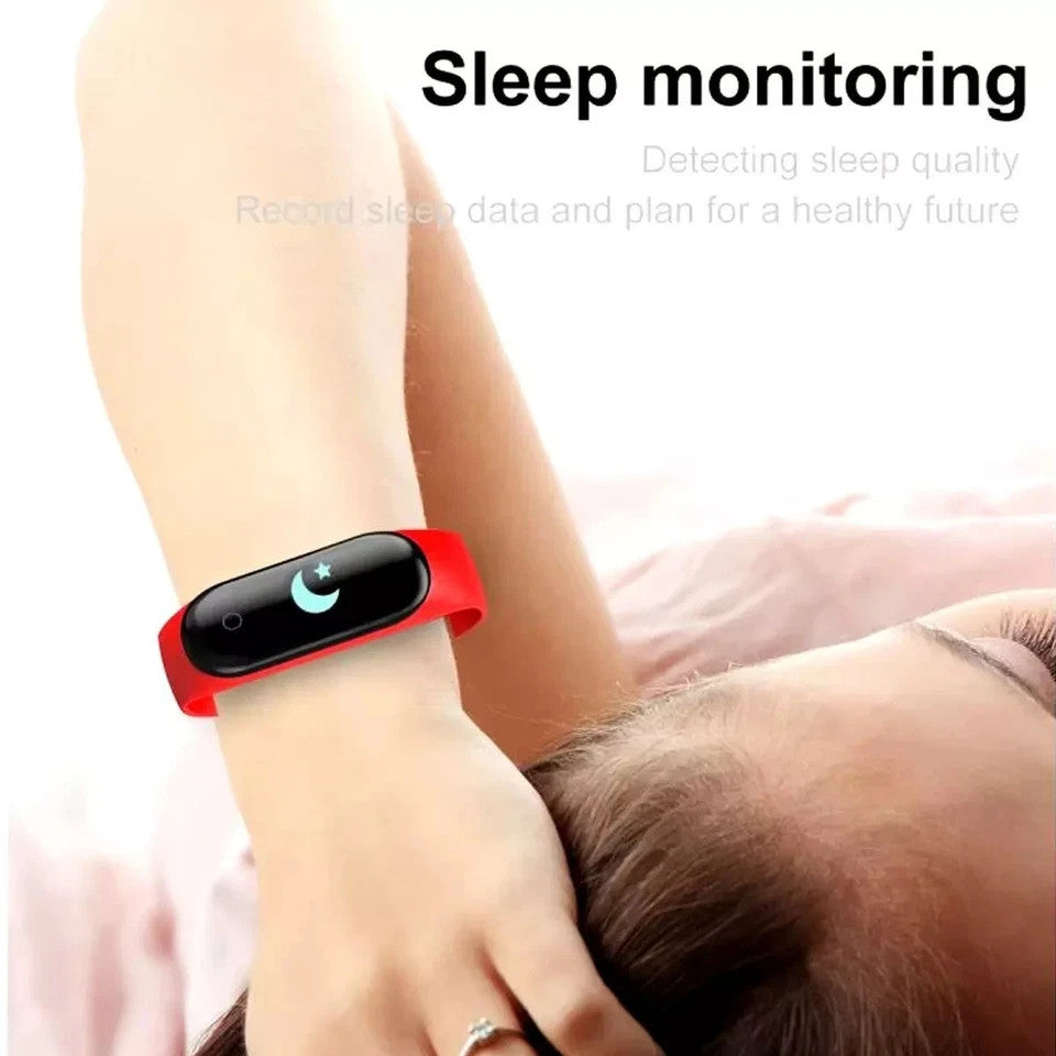 M4 Smart Watch Fitness Tracker Bluetooth Waterproof Sports Wristband Heart
