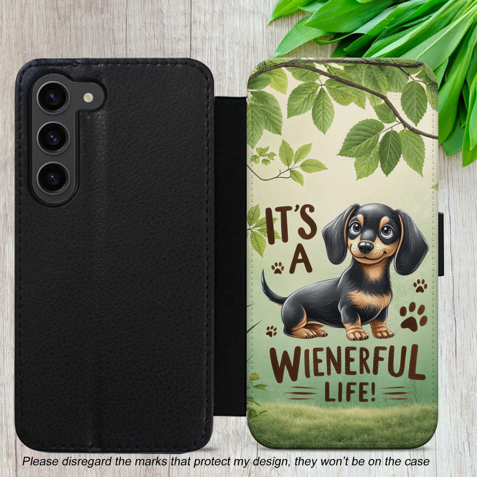 Sausage Dog Flip Case For iPhone Samsung Google