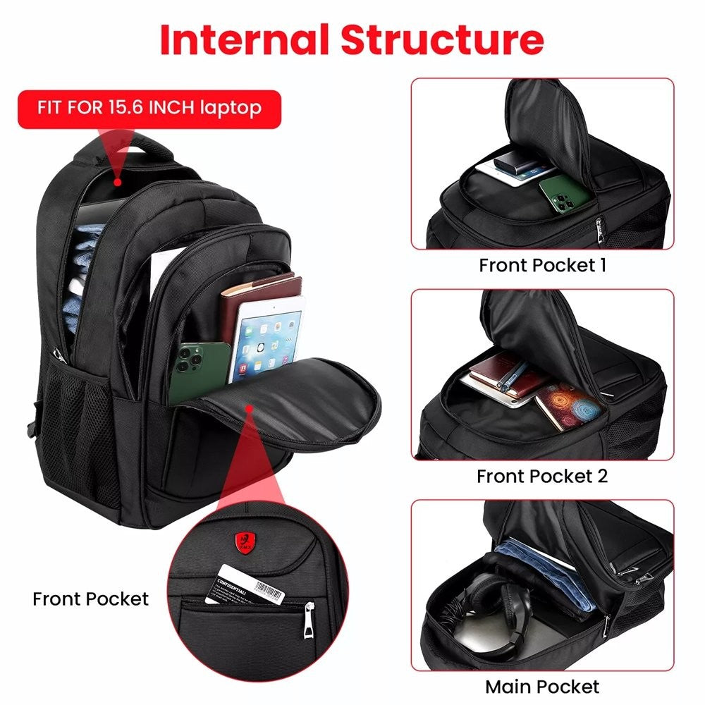 Laptop Backpack Waterproof Large Briefcase Rucksack Travel School Bag