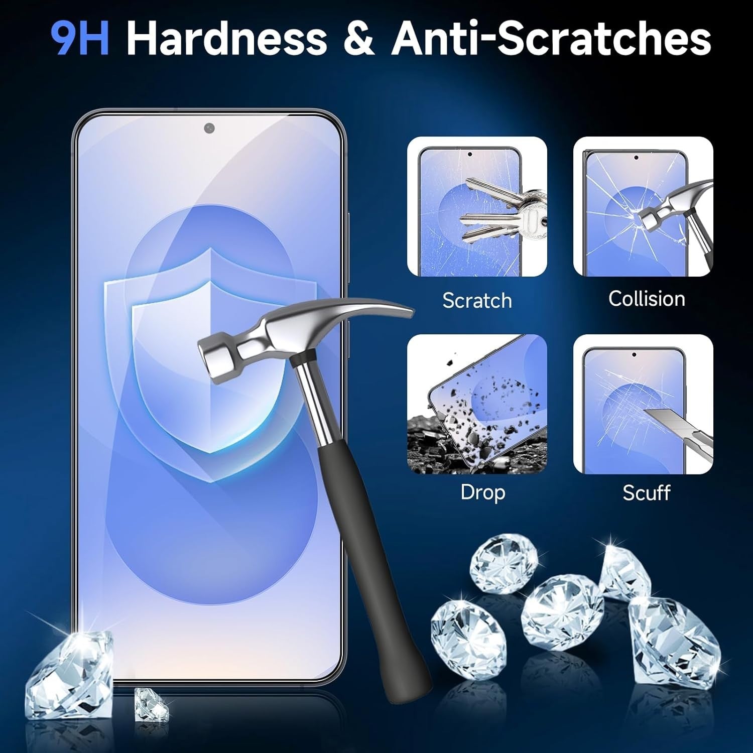 For Samsung Galaxy S25 S24 Ultra S23 S22 S21 + Tempered Glass Screen Protector