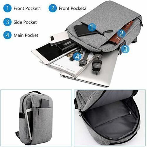 Laptop backpack case up to 15.6" USB charging port Anti Theft