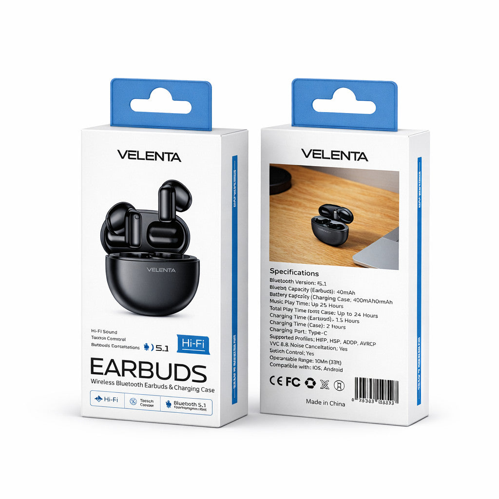Wireless Noise Cancelling Earbuds For iPhone Samsung