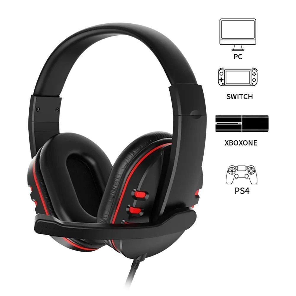 Gaming Headset with Microphone Mic Headphones For PC Laptop PS4 PS5 Xbox One UK