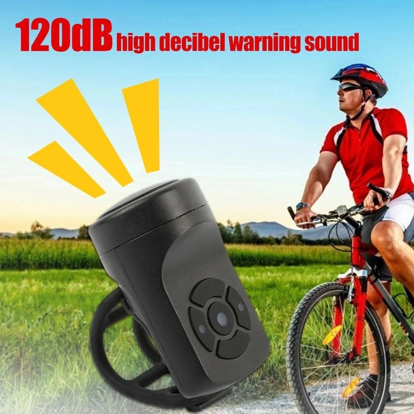 Bicycle Horn Loud Electric Bell MTB Bike Cycling Accessories USB Rechargeable uk