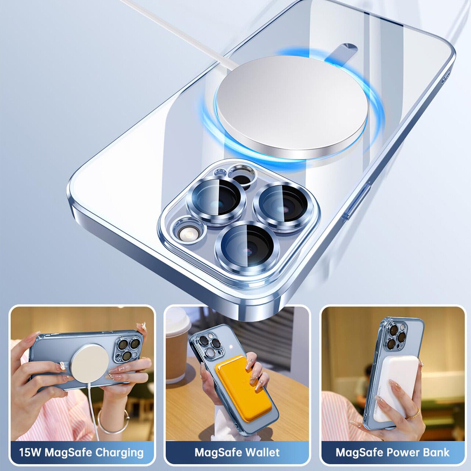Case For iPhone 16 Pro Max 14 13 12 15 17 Pro 17E 16 Shockproof Magsafe Magnetic
