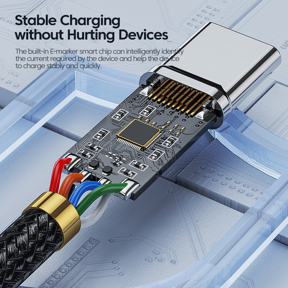 USB C to Type C Cable 3A 60W Fast Charger Braided Long Lead 0.25M 1M 2M 3M