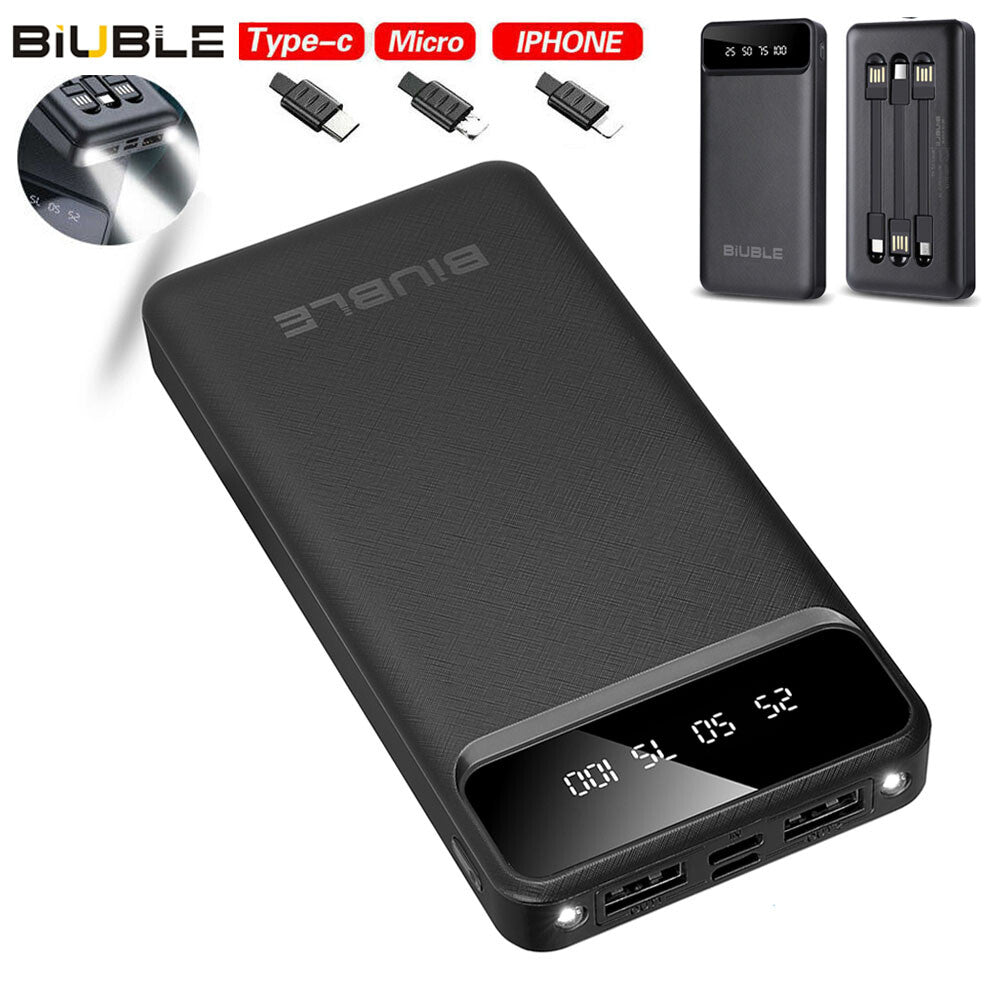 9000000mah Power Bank USB-C Pack Backup Battery Fast Charger For Mobile Phone