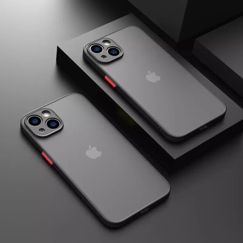 Case for iPhone 13 Matte Shockproof Phone Cover Black