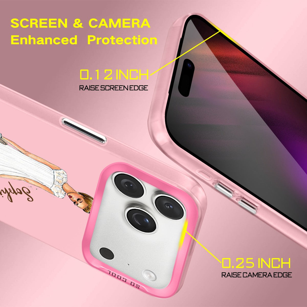 IPhone Case For iPhone 16 Pro 14 15 Pro Max 17e Customized Fashion Girls Cover