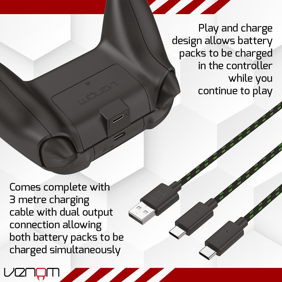 Xbox Rechargeable Battery Pack Twin Set for Xbox Series X Series S Xbox One