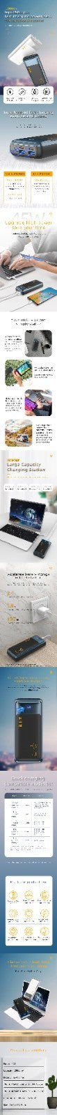 Power Bank 20000mah 45W Portable Fast Charger External Battery for Mobile Phone