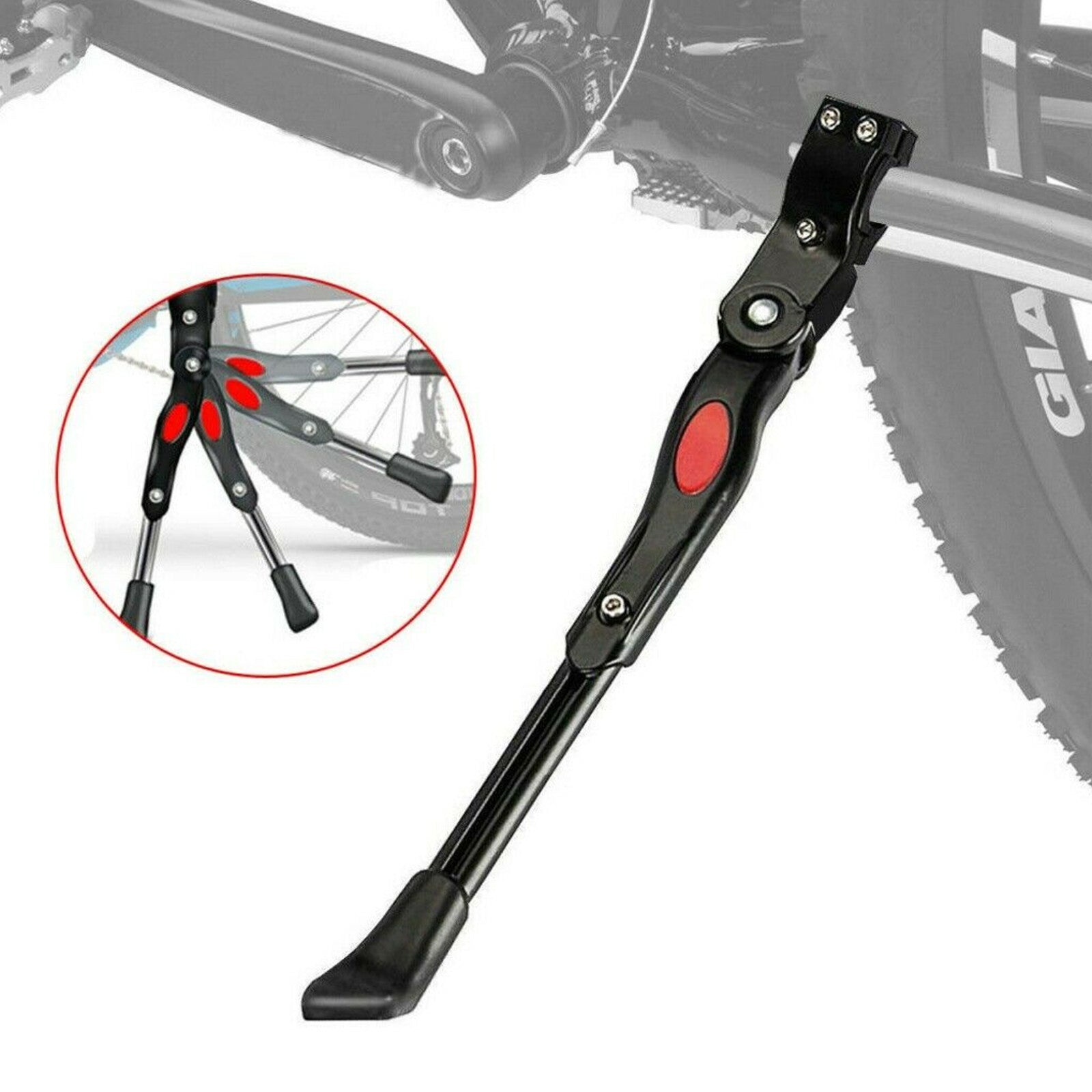 HEAVY DUTY ADJUSTABLE MOUNTAIN BIKE BICYCLE CYCLE PROP SIDE REAR KICK STAND