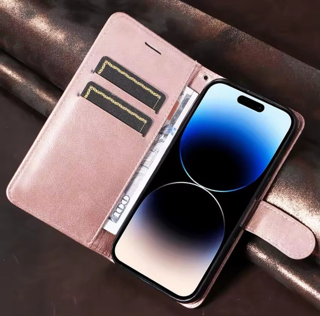 Case For iPhone 17 Pro Max 17e 15Pro 14 13 12 11Pro XR SE 16 Leather Flip Wallet