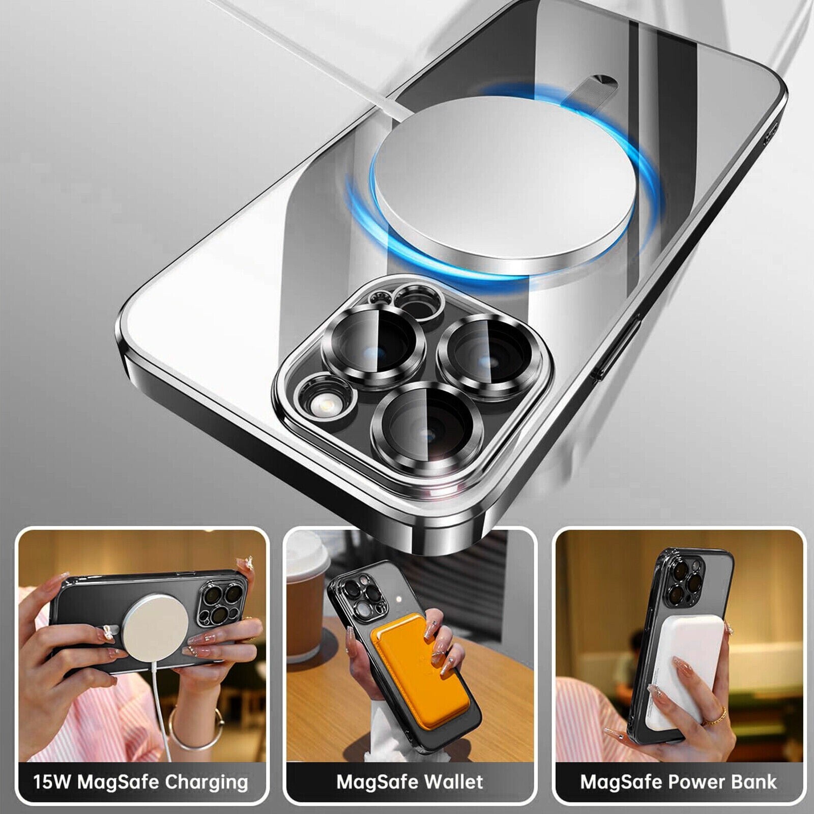 Case For iPhone 16 Pro Max 14 13 12 15 17 Pro 17E 16 Shockproof Magsafe Magnetic