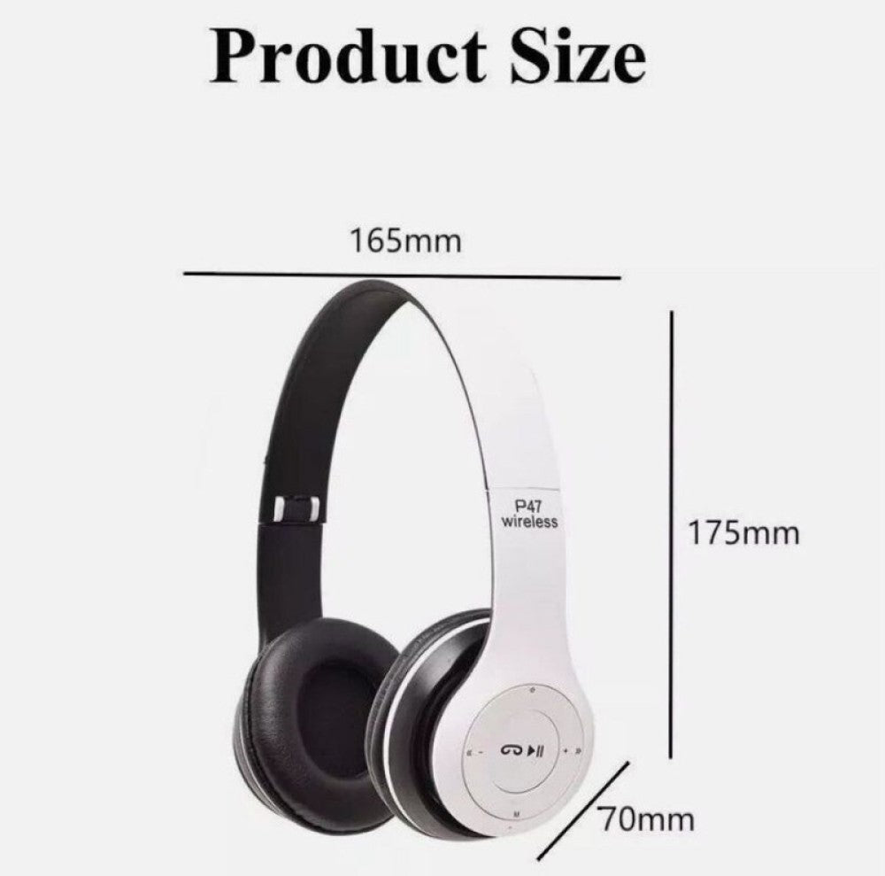 Wireless Bluetooth Headphones W/Noise Cancelling 5.1 P47 Gift