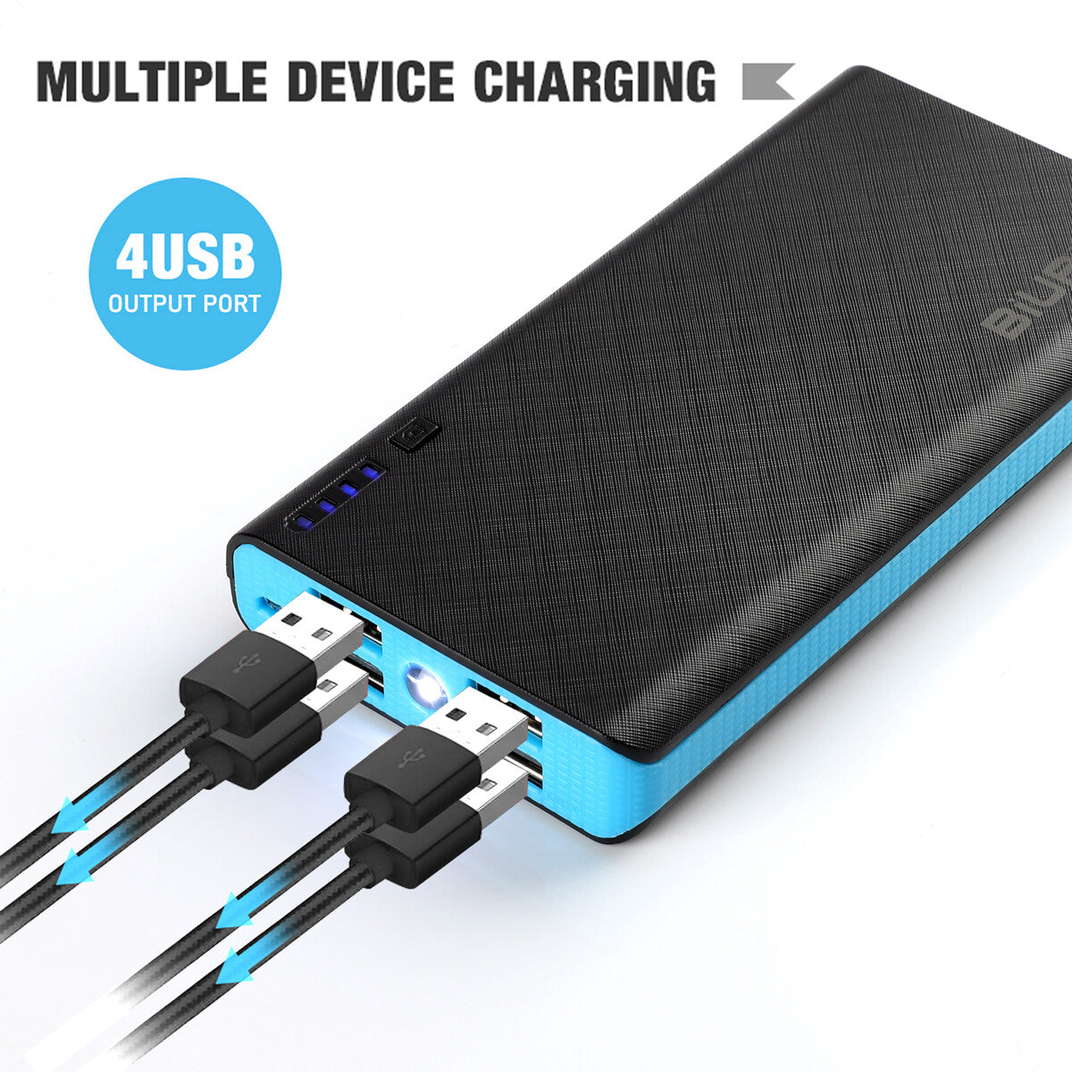 9000000mAh Power Bank 4 USB LED Fast Charger Battery Pack for Mobile Phone