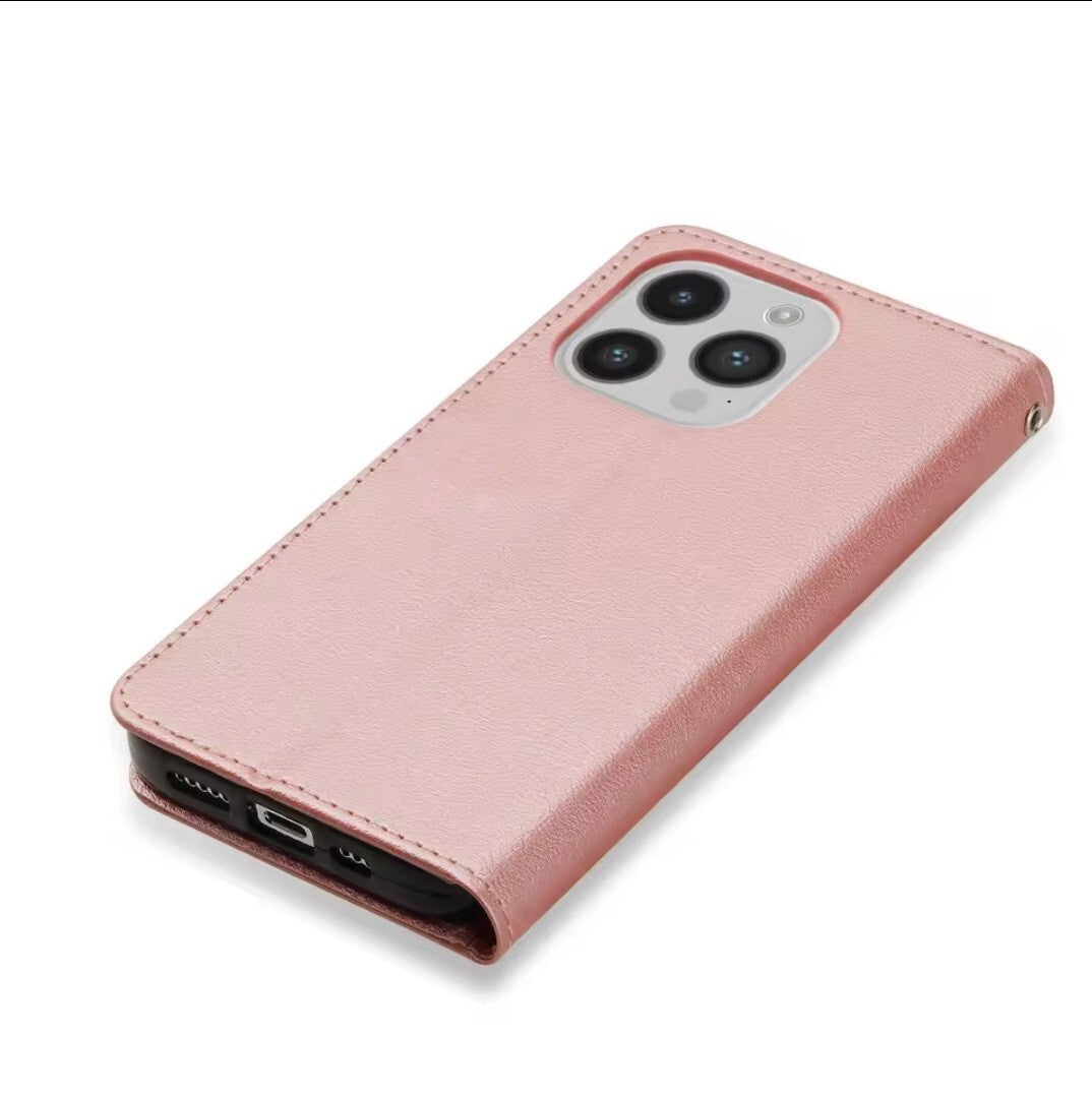 Case For iPhone 17 Pro Max 17e 15Pro 14 13 12 11Pro XR SE 16 Leather Flip Wallet