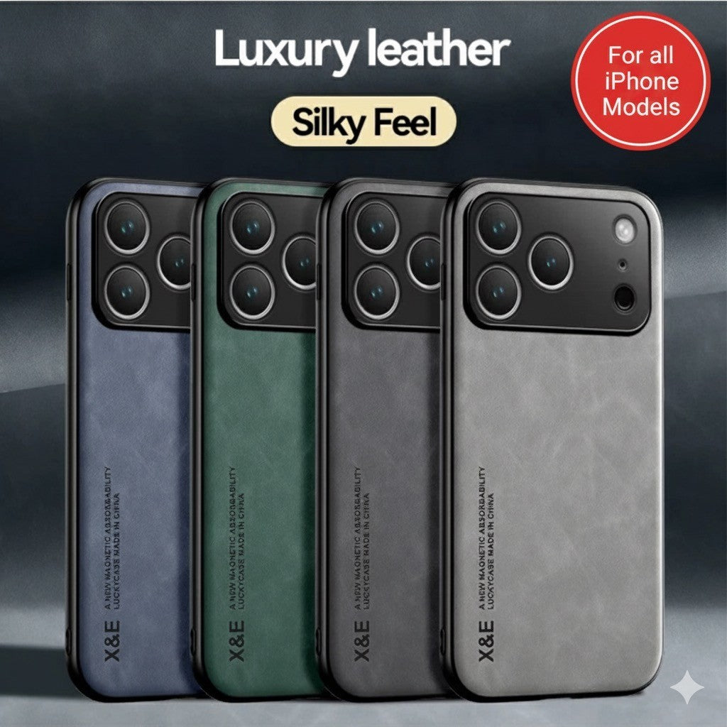 Shockproof Leather Magnetic Case For iPhone's