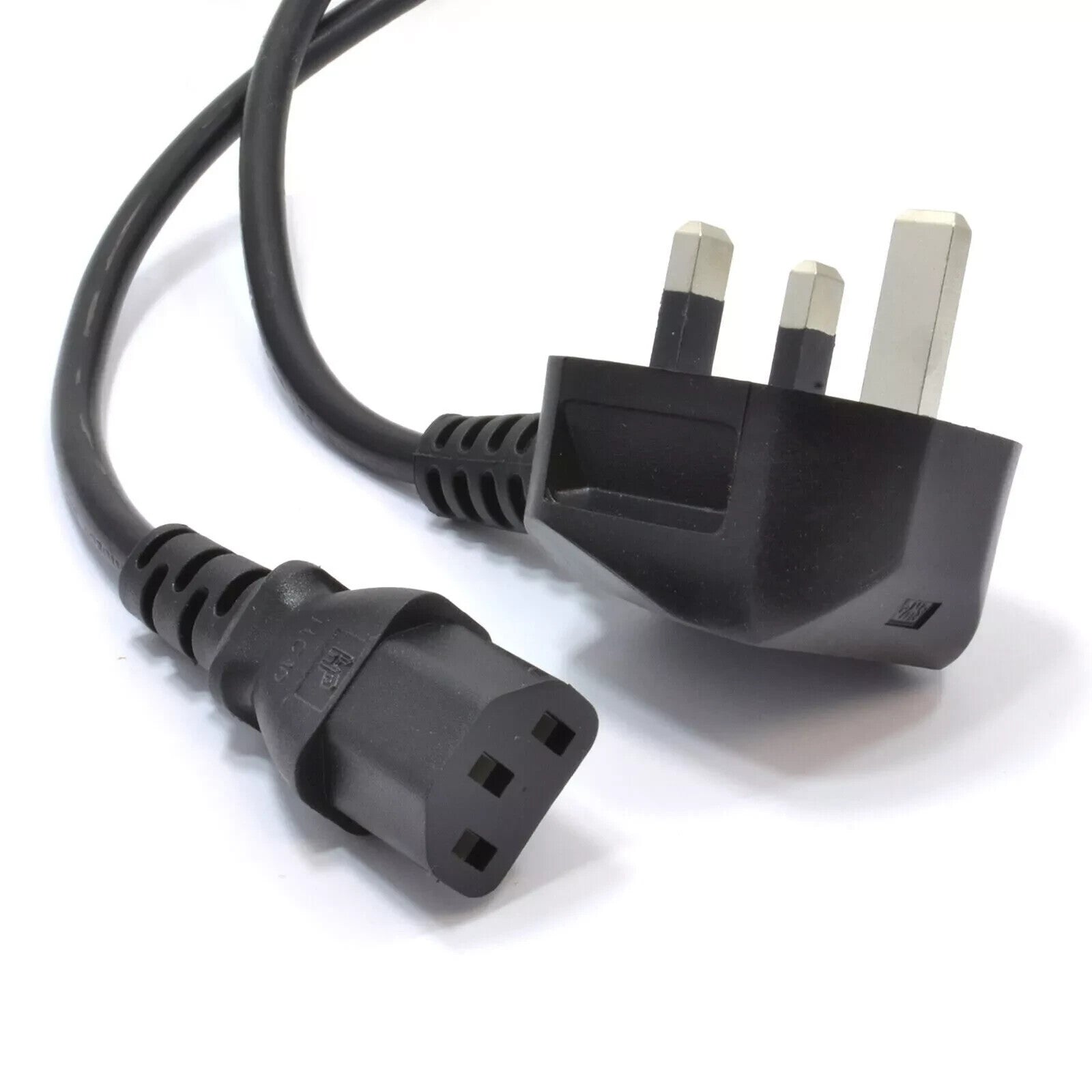 UK 3 Pin IEC C13 Kettle Lead Power Cable 13A for PC Monitor TV Printer 0.5m–10m