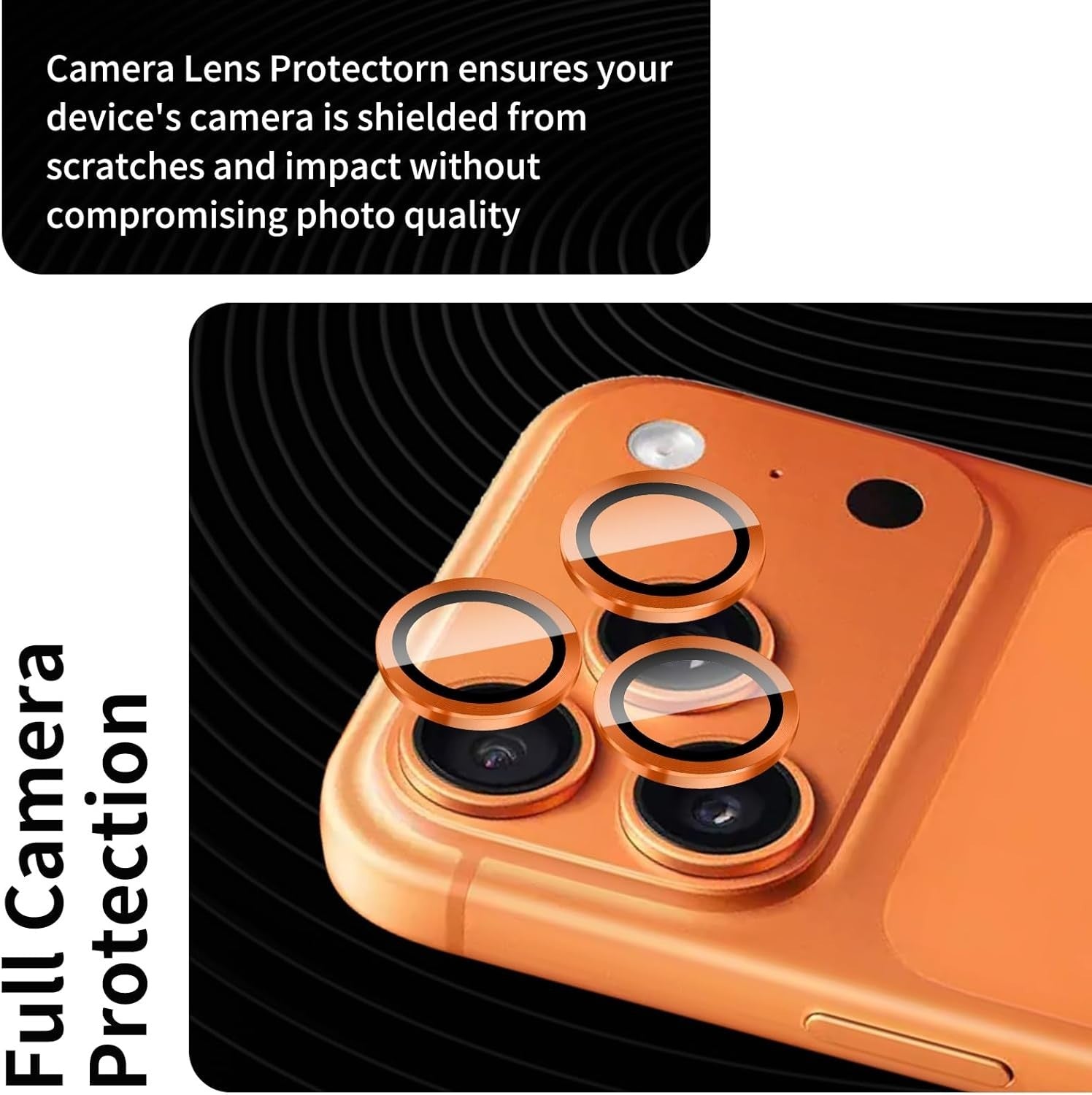 Camera LensGlass Protector Metal Ring for iPhone 17 Pro 14Pro 15Pro 16Pro 17E 13