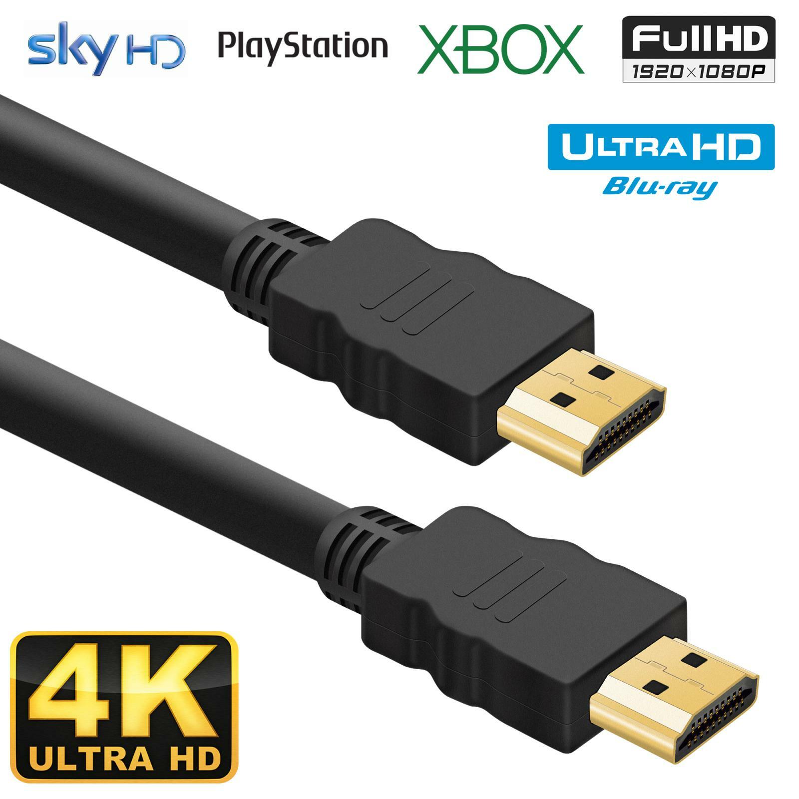 HDMI 2.0 High-Speed Gold-Plated Cable 4K UHD 2160p 3D HDTV