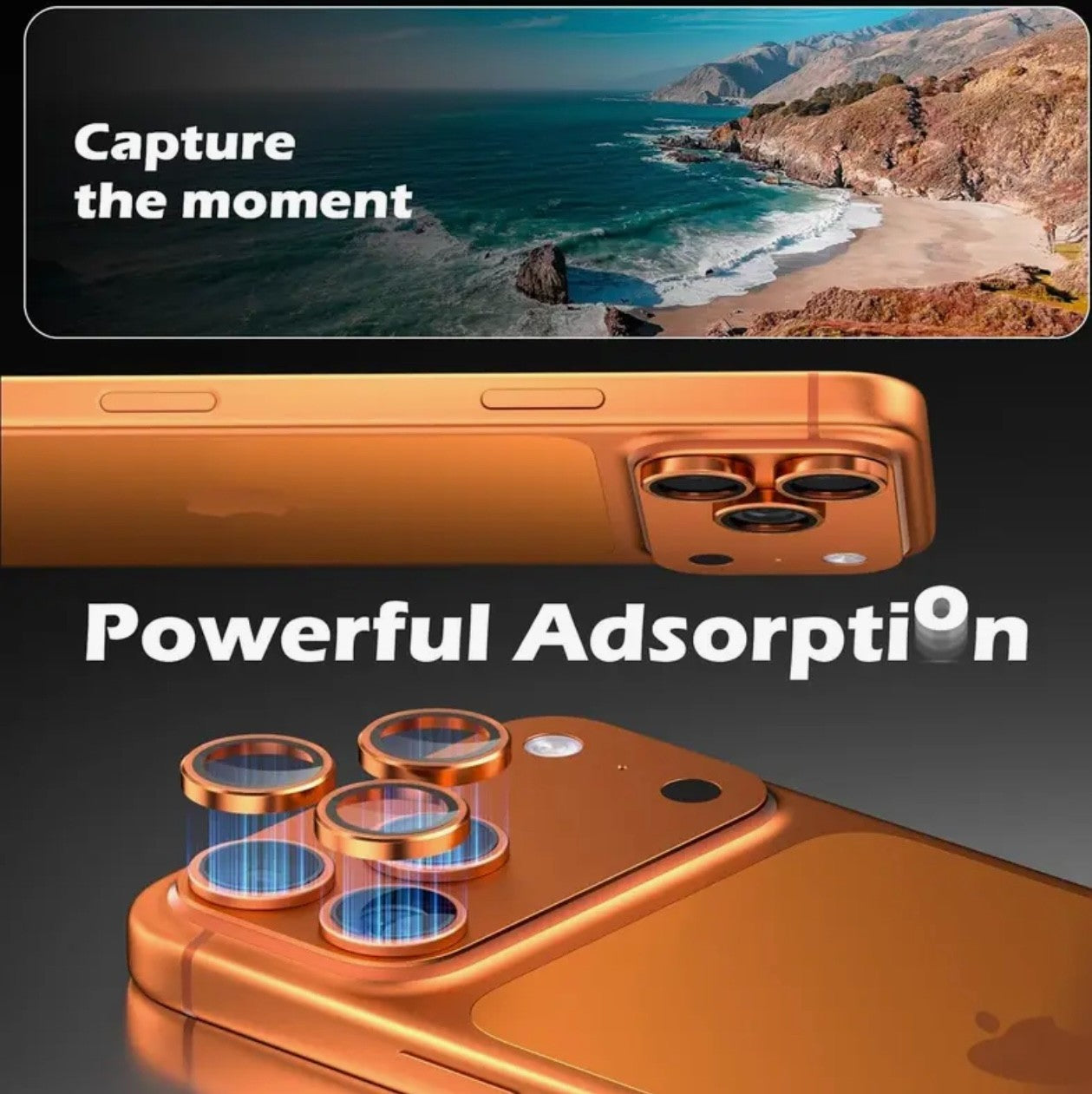 Camera LensGlass Protector Metal Ring for iPhone 17 Pro 14Pro 15Pro 16Pro 17E 13