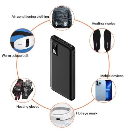 9000000mah Power Bank USB-C Pack Backup Battery Fast Charger For Mobile Phone