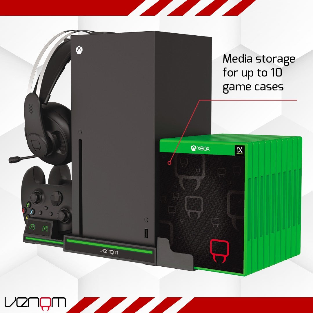 Xbox Series X Dual Charge Dock Game Storage and Headset Stand