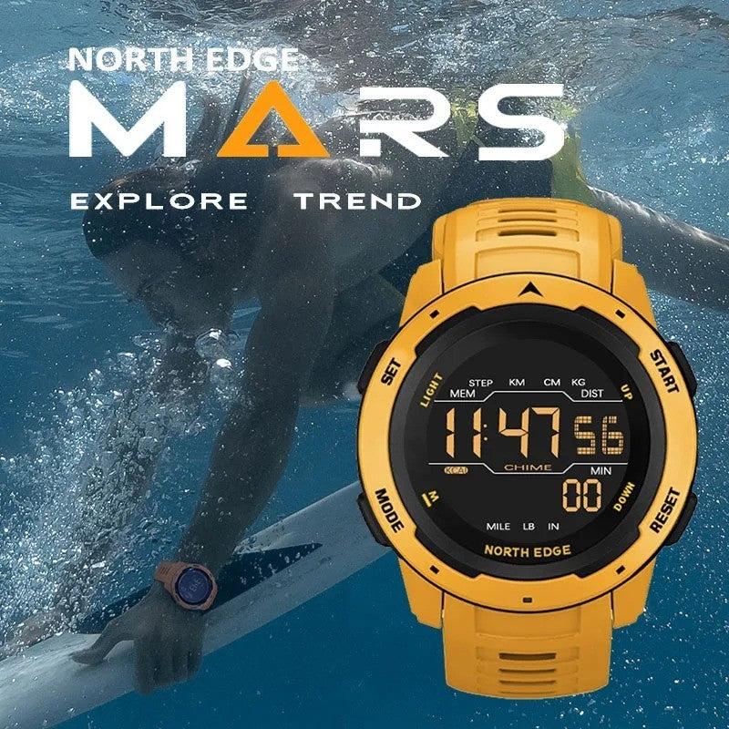 North Edge Digital Waterproof Pedometer Gift Men And Women Smart Watch Fitness