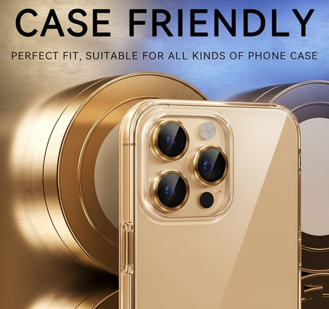 Camera LensGlass Protector Metal Ring for iPhone 17 Pro 14Pro 15Pro 16Pro 17E 13