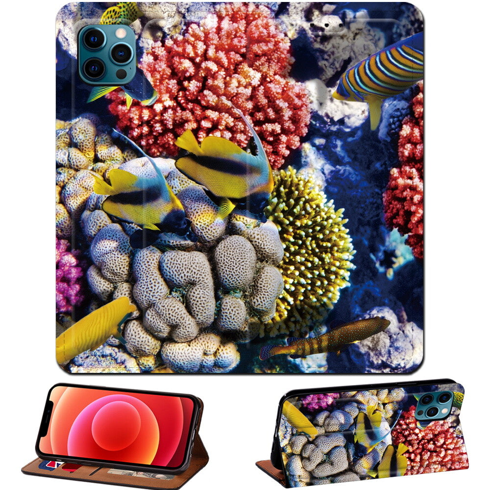 Scenery PU Leather Stand Phone Cover Case For Apple iPhone air/17/17 Pro