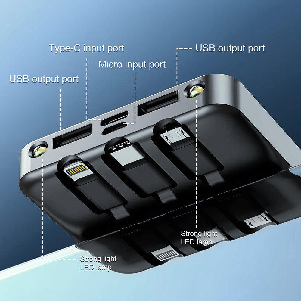 9000000mah Power Bank USB-C Pack Backup Battery Fast Charger For Mobile Phone