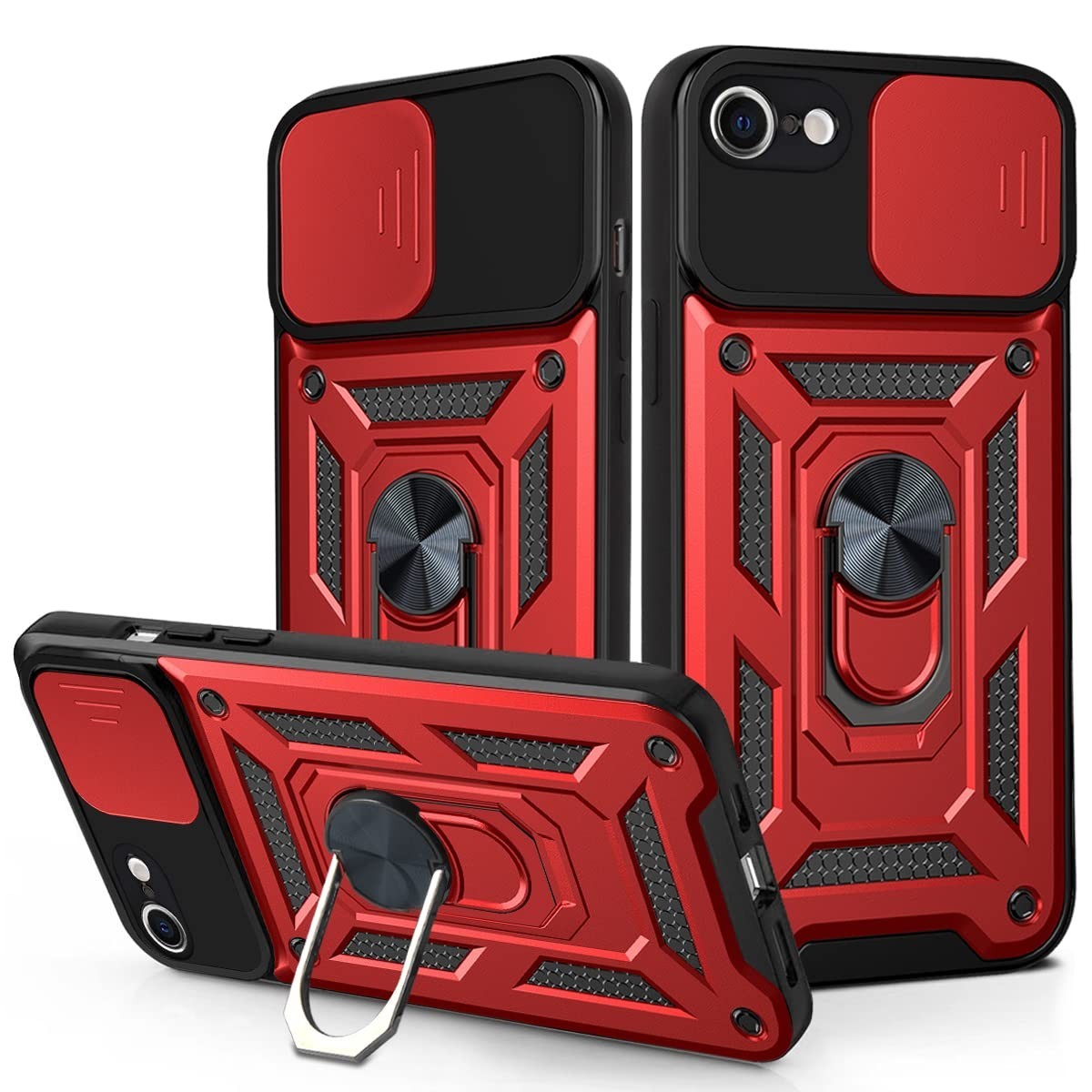 Shockproof Ring Stand Armor Case For iPhone