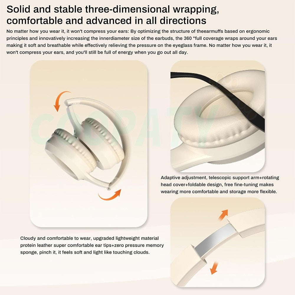 Wireless Bluetooth Headphones with Noise Cancelling